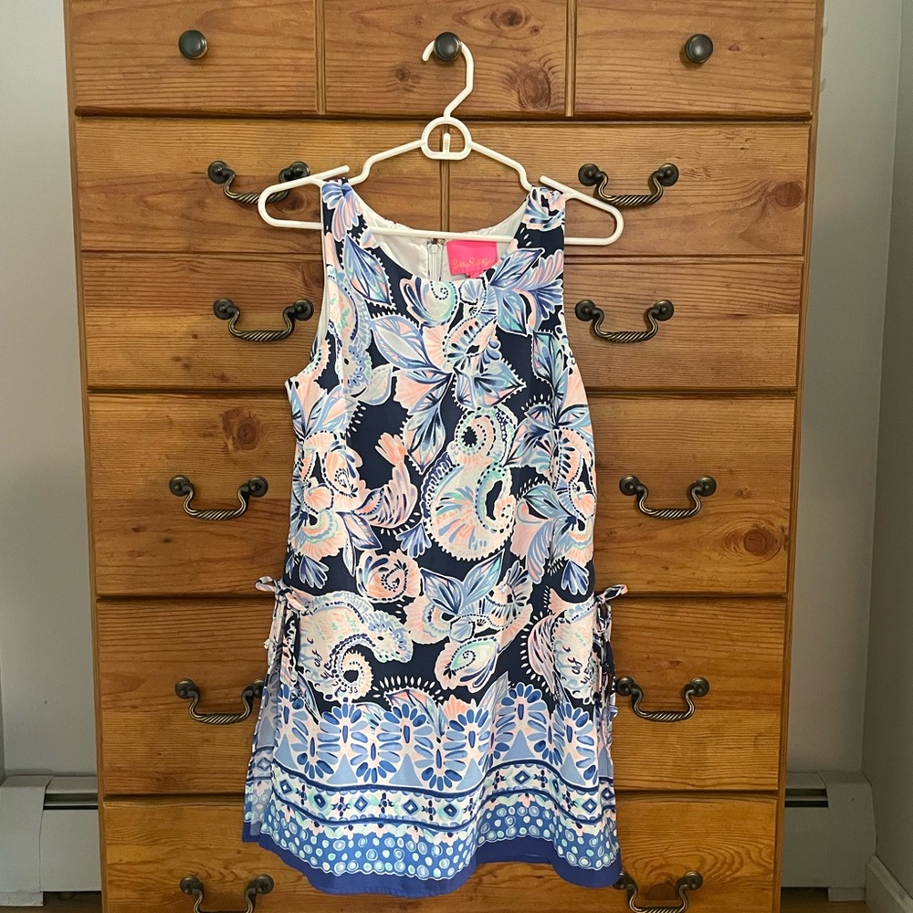 Lilly Pulitzer Donna Dress - Navy and Light Pink